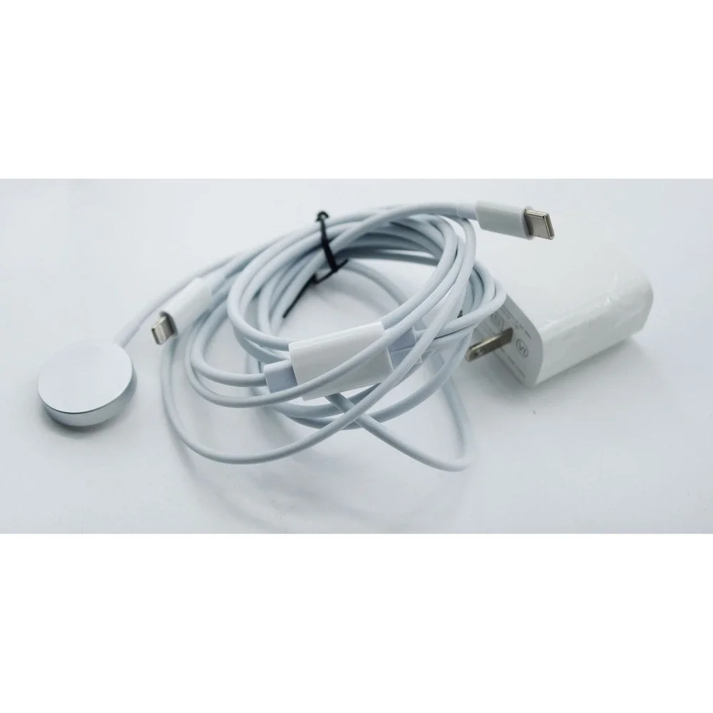Apple Watch Magnetic Charger USB-C Cable and 20W Power Adapter Set ZYH-J1 White